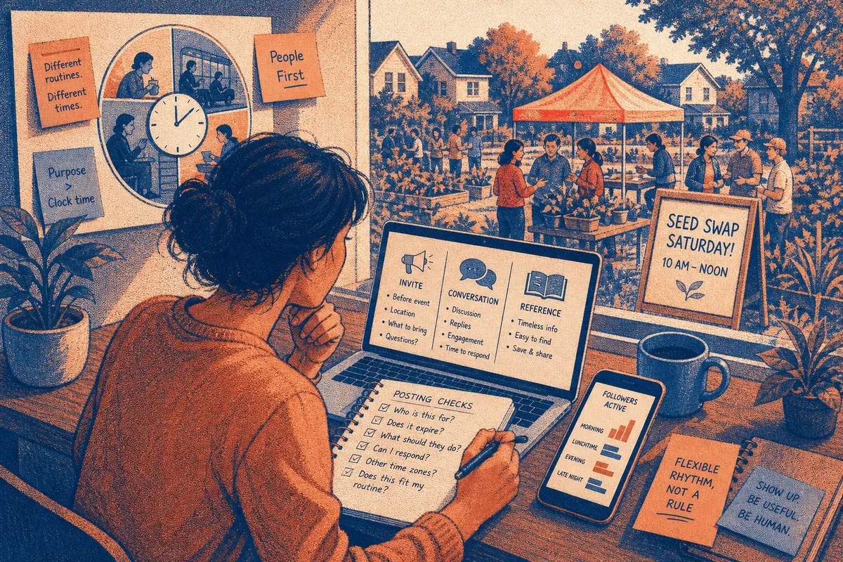 AI-generated editorial illustration for Why There Is No Perfect Posting Schedule